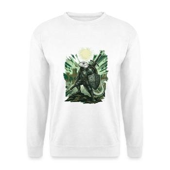 Medieval Knight Lizard in Sunlight - Unisex Sweatshirt - white - Front