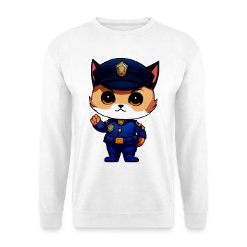 Cat Policeman - Unisex Sweatshirt - white - Front
