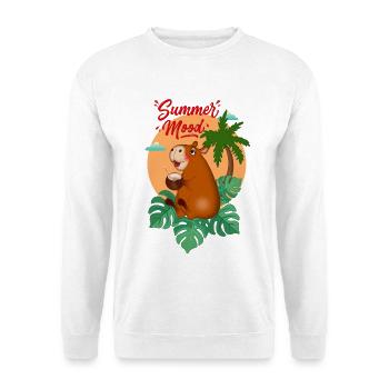 Tropikalna Kapibara z Kokosem  - Sweat-shirt Unisexe - blanc - Devant