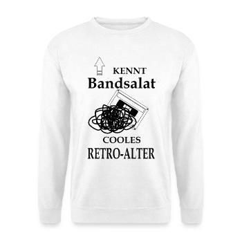 Bandsalat Retrokassette Kassette Retro - Unisex Pullover - Weiß - Vorne