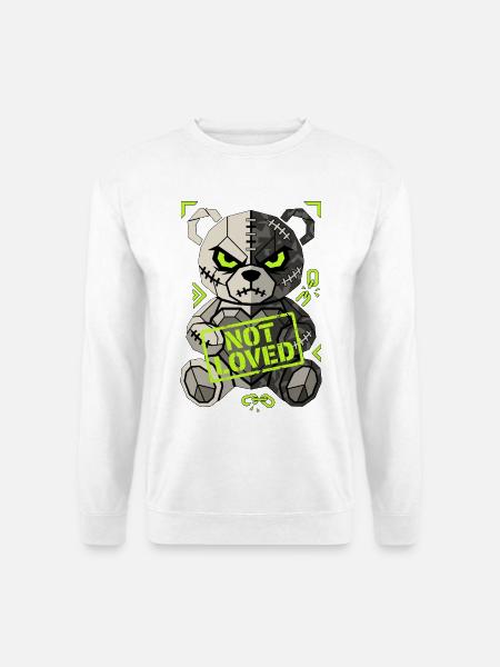 Nicht Geliebt Panda Neon Patch - Unisex Pullover - Weiß
