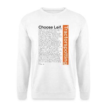 Wähle Leif - Unisex Pullover - Weiß - Vorne - Alina (178cm) & Michal (187cm)