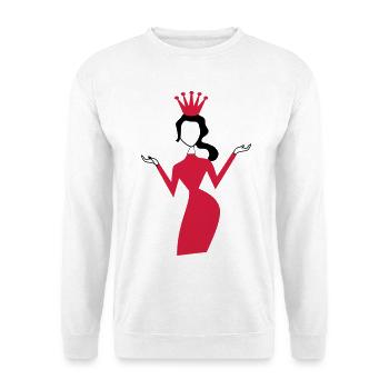 frau - Unisex Pullover - Weiß - Vorne