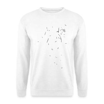 Poils de chat partout - Sweat-shirt Unisexe - blanc - Devant