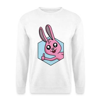 Pouce levé pour le lapin - Sweat-shirt Unisexe - blanc - Devant