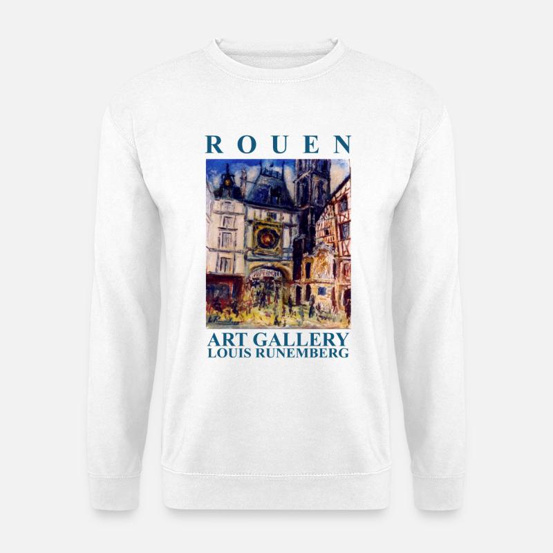 Gros Horloge de Rouen kreation Louis RUNEMBERG Ada - Unisex Pullover - Weiß