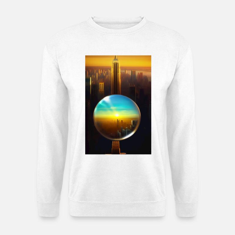 Stadt Kugel - Unisex Pullover - Weiß