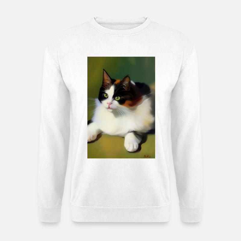 Cat Image - Unisex Sweatshirt - white