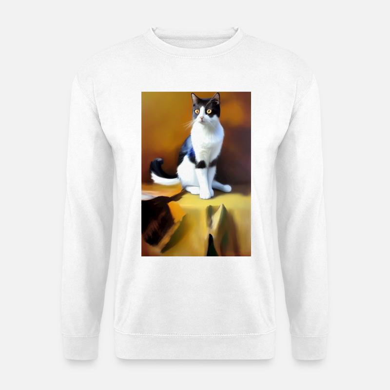 Cat Image - Unisex Sweatshirt - white