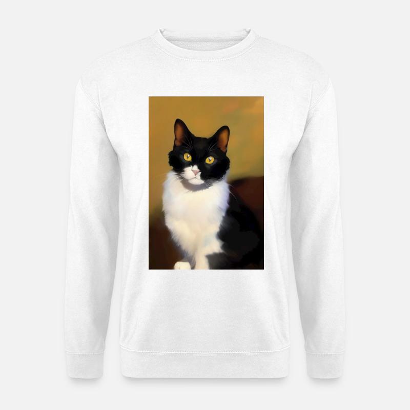 Katzen Bild - Unisex Pullover - Weiß