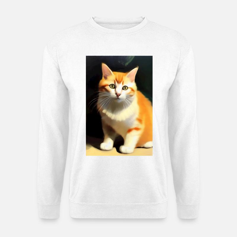 Cat Image - Unisex Sweatshirt - white