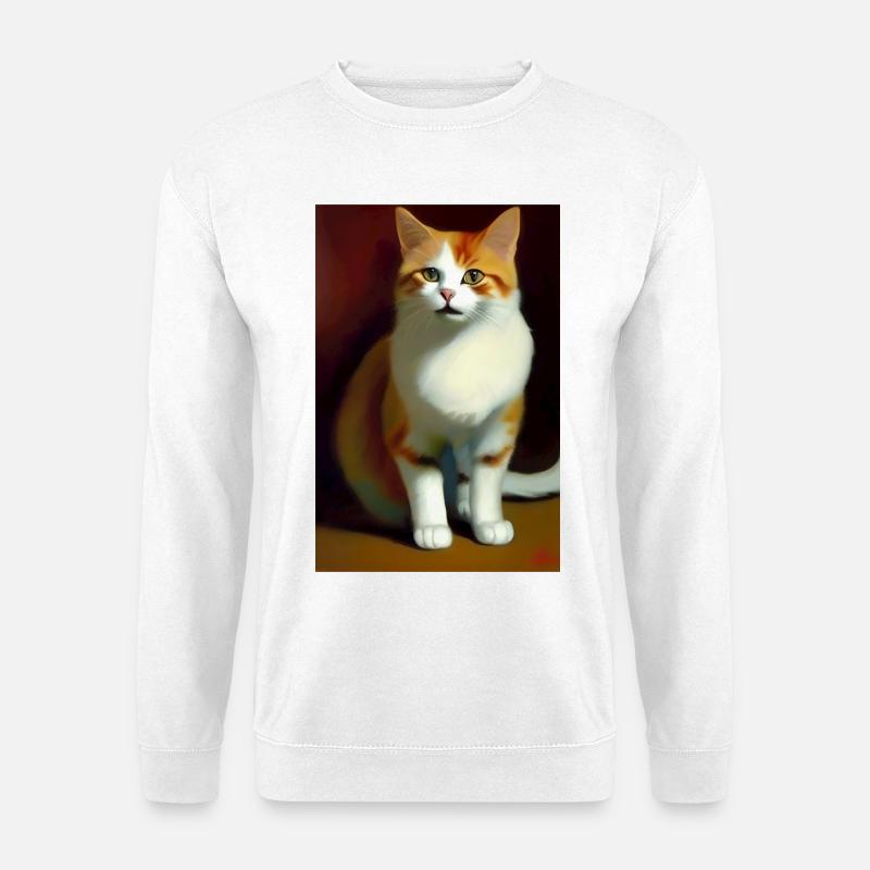 Katzen Bild - Unisex Pullover - Weiß