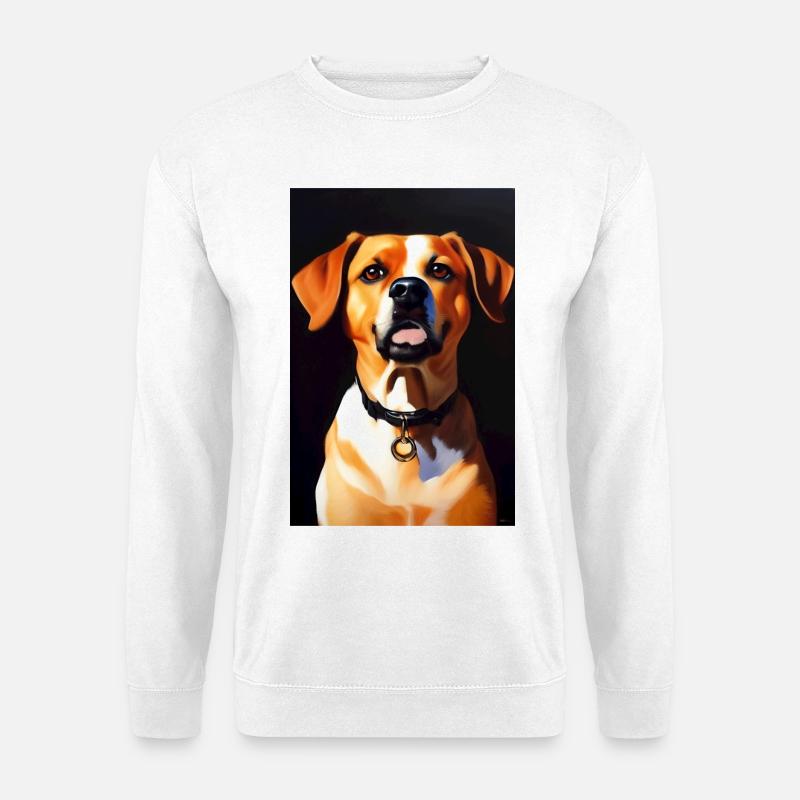 Hunde Bild - Unisex Pullover - Weiß