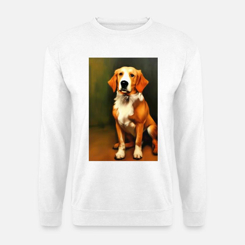 Hunde Bild - Unisex Pullover - Weiß