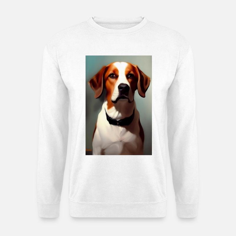 Hunde Bild - Unisex Pullover - Weiß