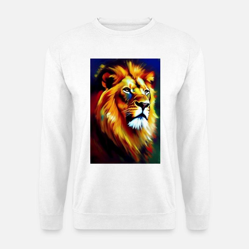Löwen King - Unisex Pullover - Weiß