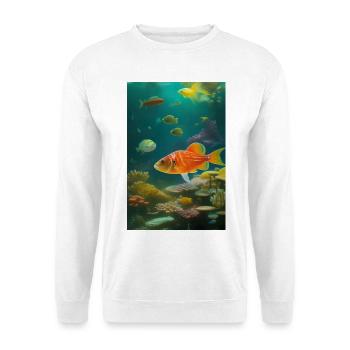 Fish, Aquarium - Unisex Sweatshirt - white - Front