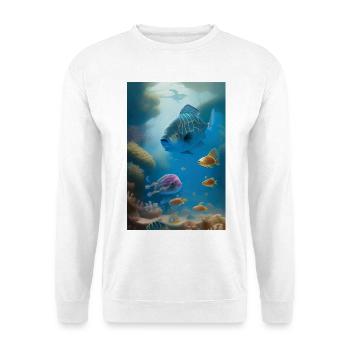 Fish, Aquarium - Unisex Sweatshirt - white - Front