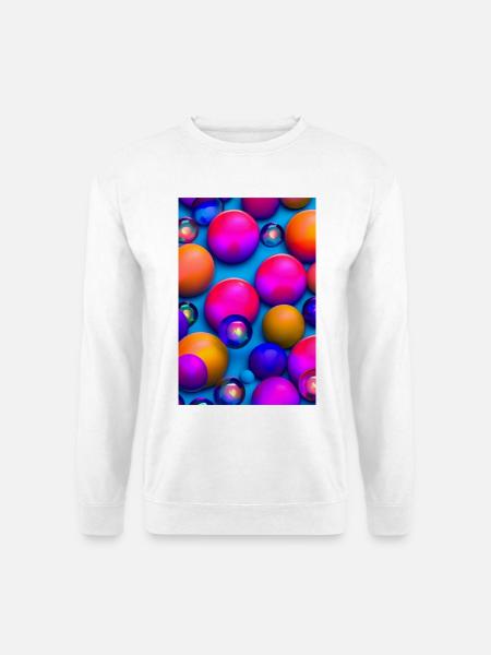 Bunte Blasen - Unisex Pullover - Weiß
