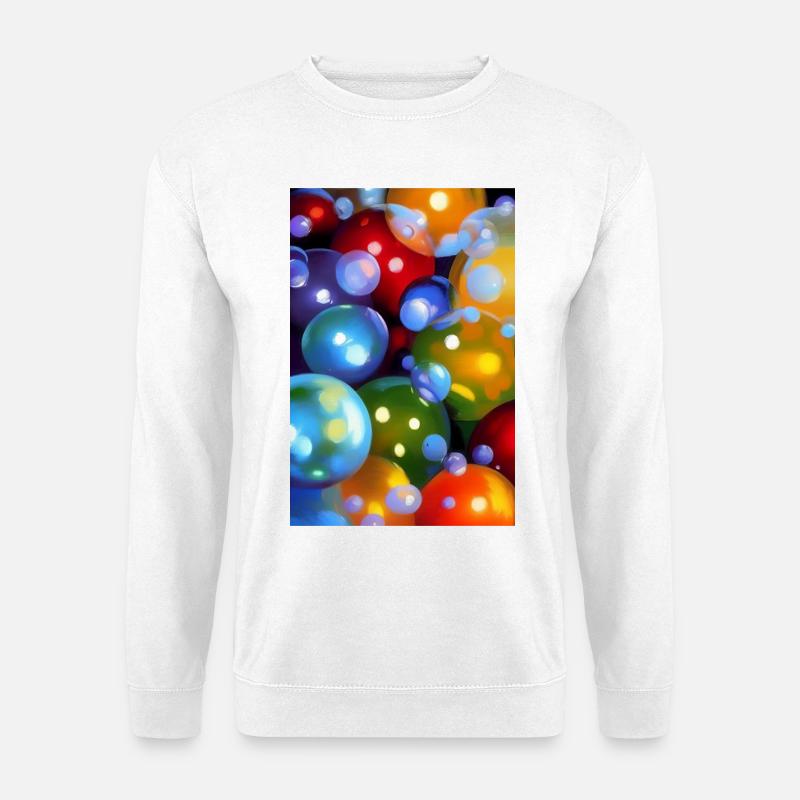 Bunte Blasen - Unisex Pullover - Weiß