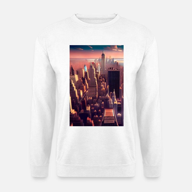 New York City Skyline - Unisex Pullover - Weiß