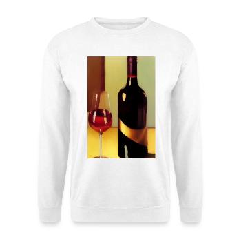 Wein Trinker - Unisex Pullover - Weiß - Vorne