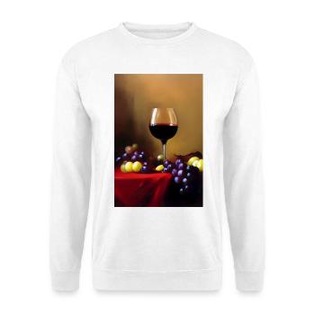 Wein Trinker - Unisex Pullover - Weiß - Vorne