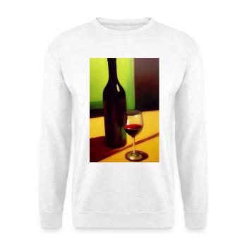 Wein Trinker - Unisex Pullover - Weiß - Vorne