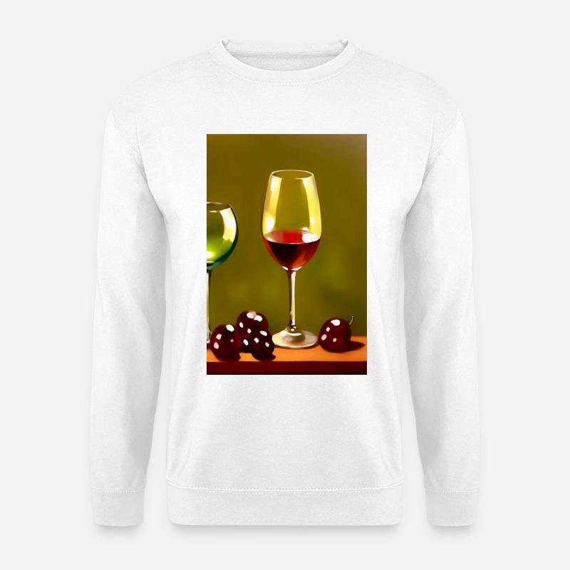 Wein Trinker - Unisex Pullover - Weiß