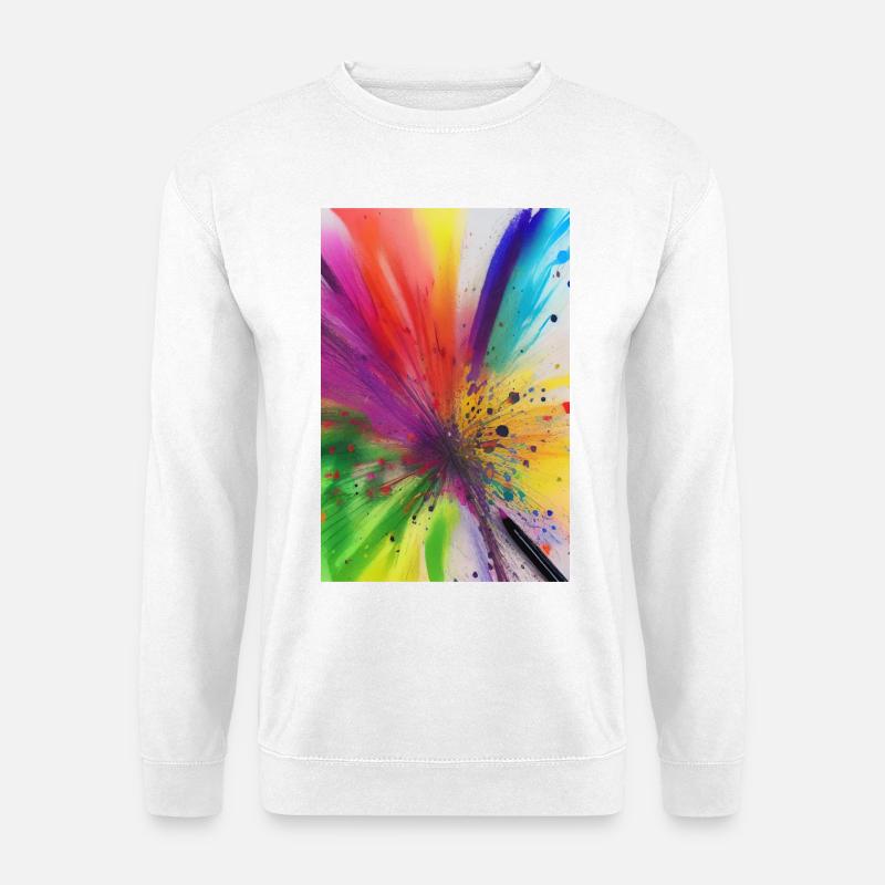 Farbklecks - Unisex Pullover - Weiß