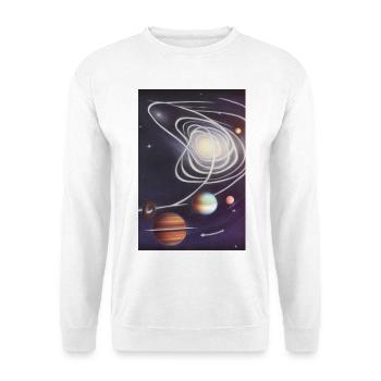 Weltall und Planeten - Unisex Pullover - Weiß - Vorne