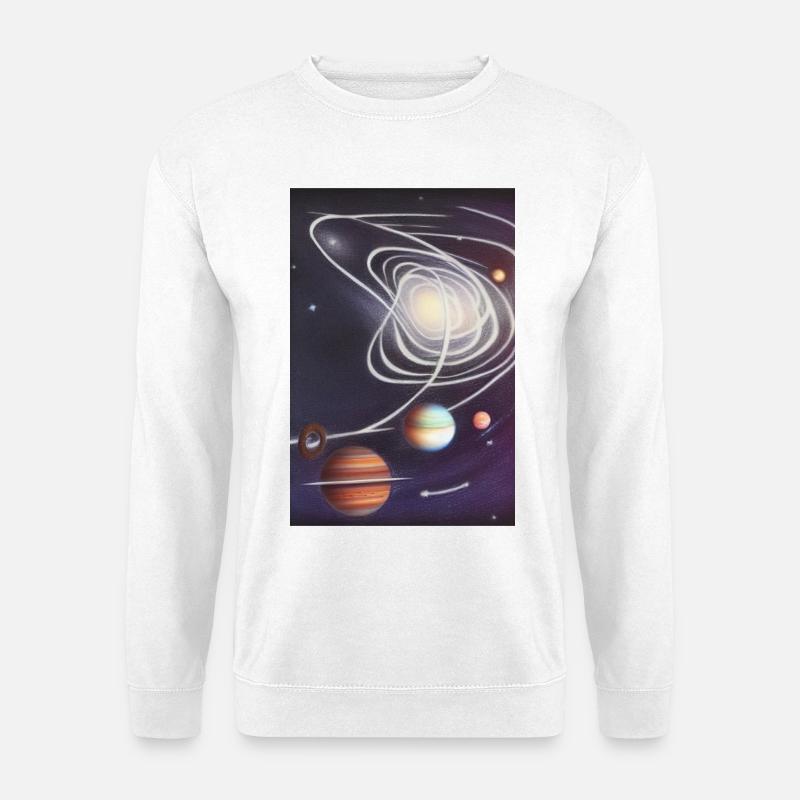 Space and planets - Unisex Sweatshirt - white