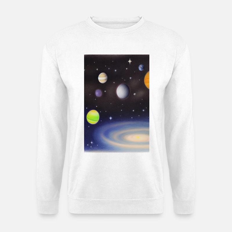 Space and planets - Unisex Sweatshirt - white