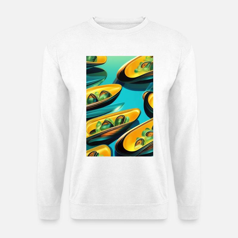 Muscheln - Unisex Pullover - Weiß
