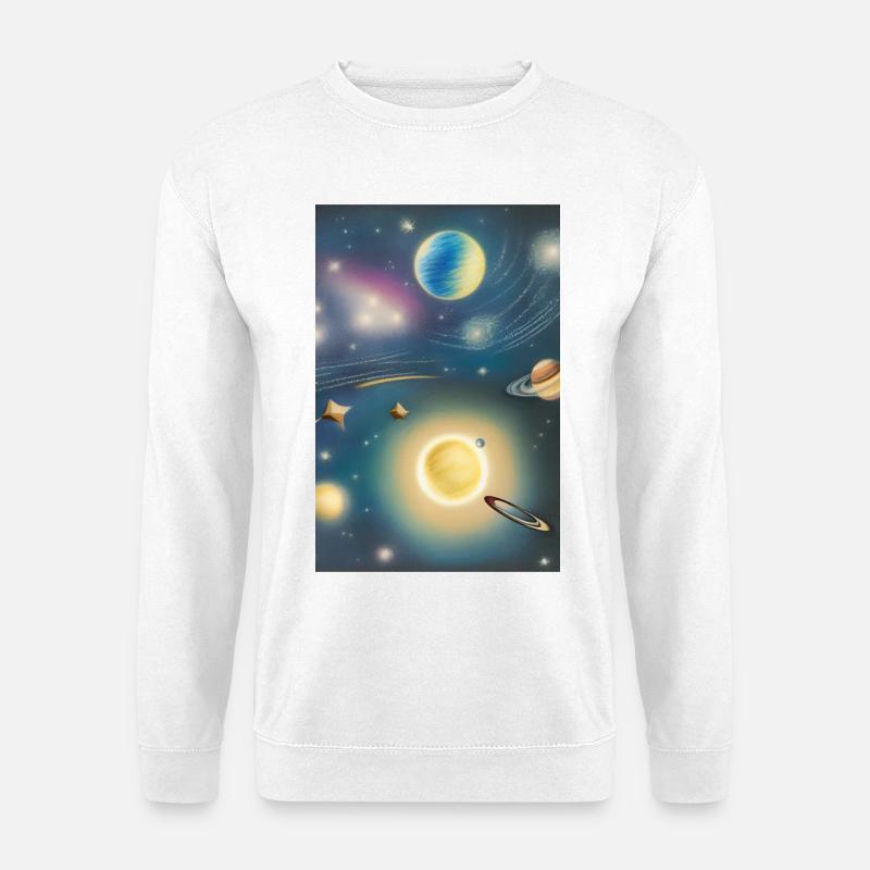 Space and planets - Unisex Sweatshirt - white