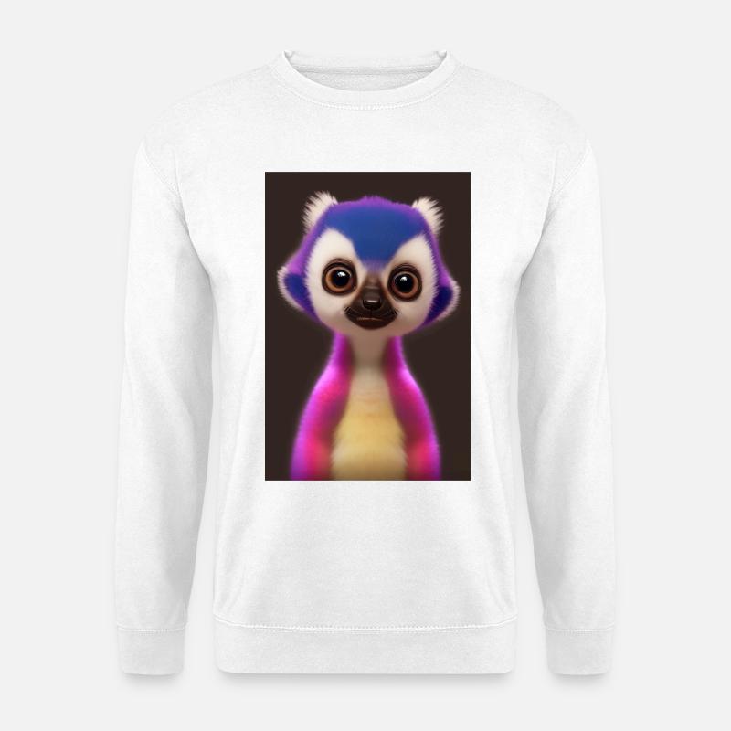 Lemur Affe - Unisex Pullover - Weiß