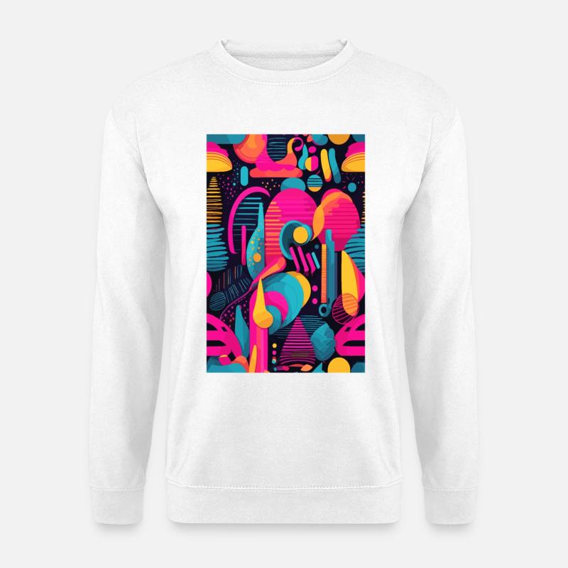Modern Abstract Pattern - Unisex Sweatshirt - white
