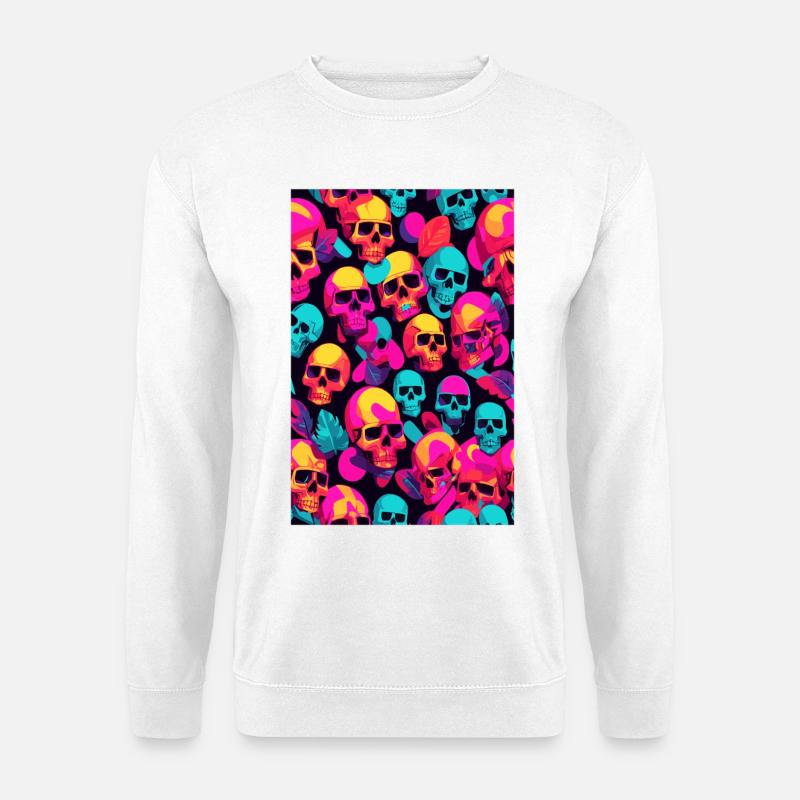 Neon Skulls - Unisex Sweatshirt - white