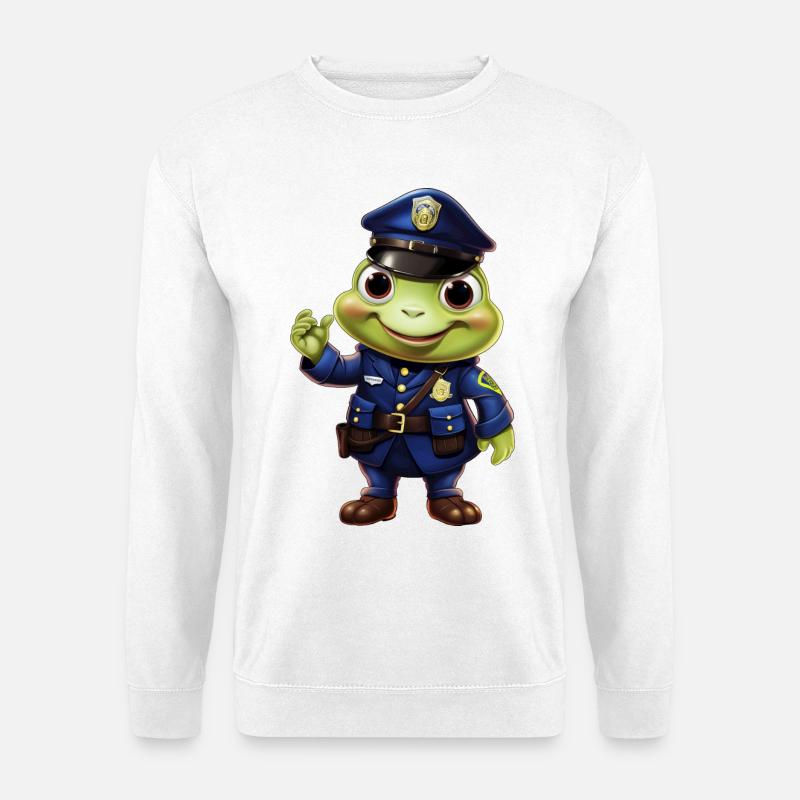 Polizei Frosch - Unisex Pullover - Weiß