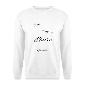 Prénom Laure - Sweat-shirt Unisexe - blanc - Devant
