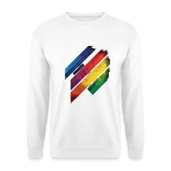 Abstrait Rainbow Pride Tornado Design - Vibrant - Sweat-shirt Unisexe - blanc - Devant
