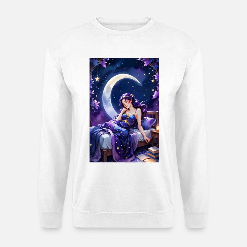 Lesen und Einschlafen - Unisex Pullover - Weiß