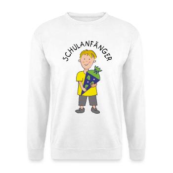 School Beginners - Boy with ABC Sugar Cone - Unisex Sweatshirt - white - Front