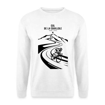 Ascent to Col de la Couillole de Cyclisme - Unisex Sweatshirt - white - Front