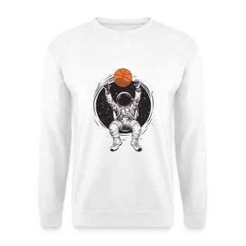 Astronaut Playing Basketball in Space - Fun design - Unisex Sweatshirt - white - Front