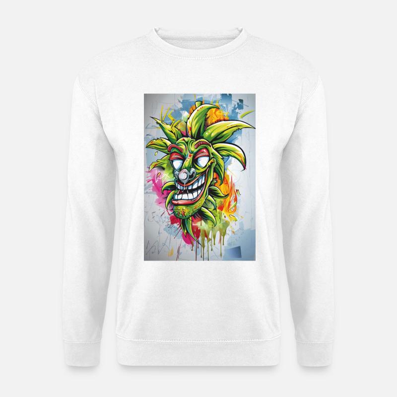 Graffiti Jester Pineapple - Unisex Sweatshirt - white