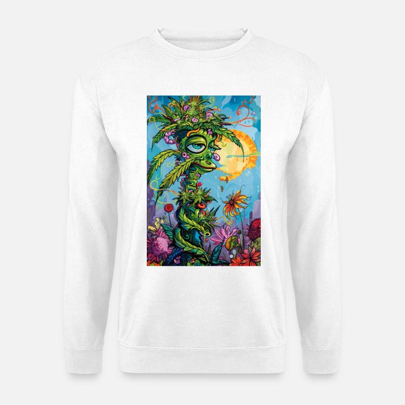 Pflanzengeist im Sonnenkleid - Unisex Pullover - Weiß
