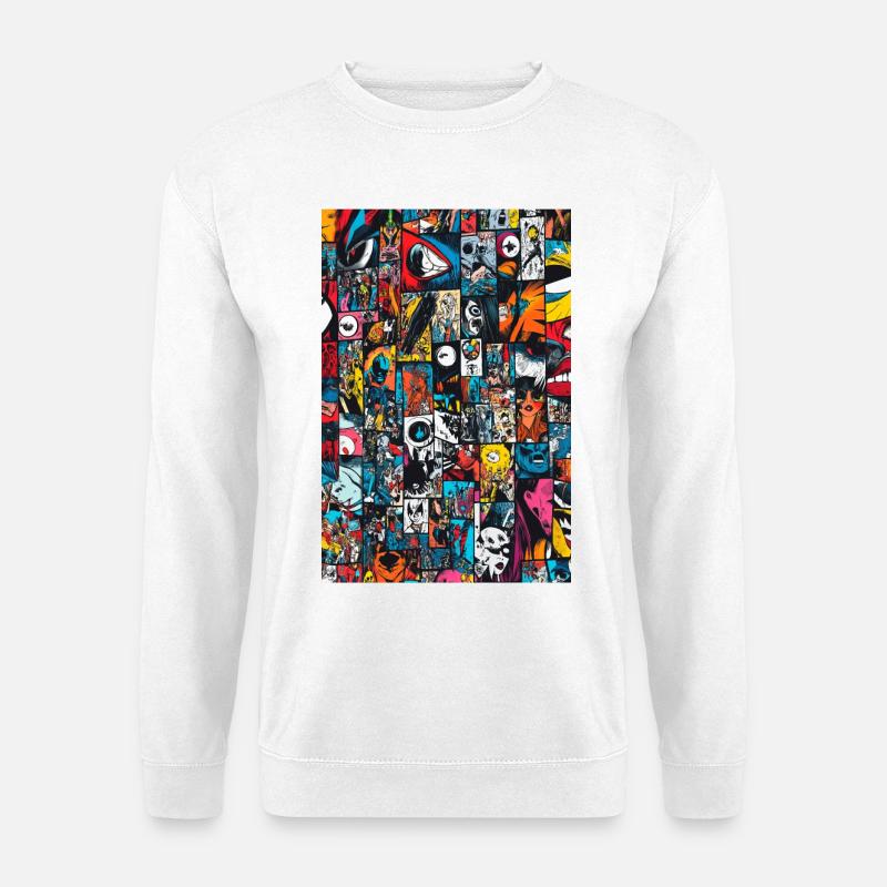 Kaleidoscope Comic Collage - Unisex Sweatshirt - white