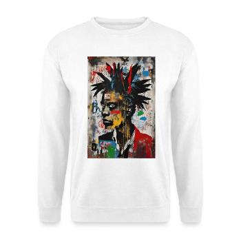 Portrait Urbain - Explosion de Couleurs - Sweat-shirt Unisexe - blanc - Devant