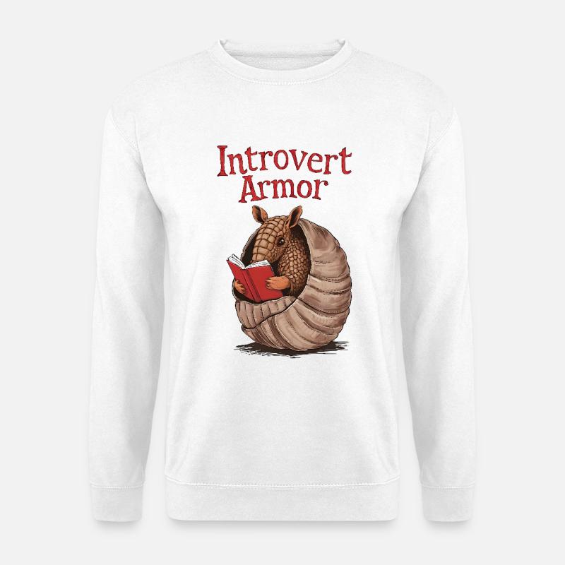 Introvertierter Gürteltier - Unisex Pullover - Weiß